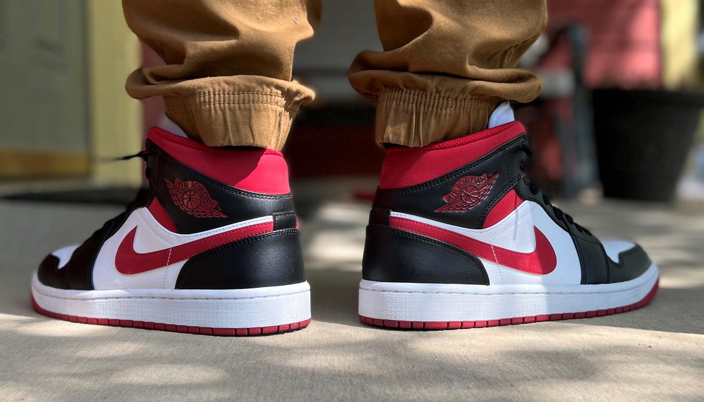 Nike Jordan 1 Mid White Black Red (2022) (M)