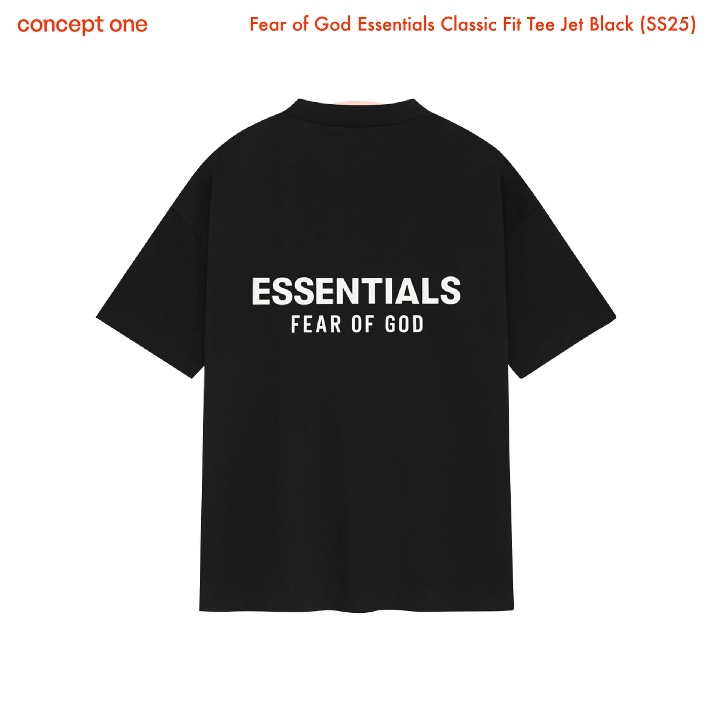 Fear of God Essentials Classic Fit Tee Jet Black (SS25)