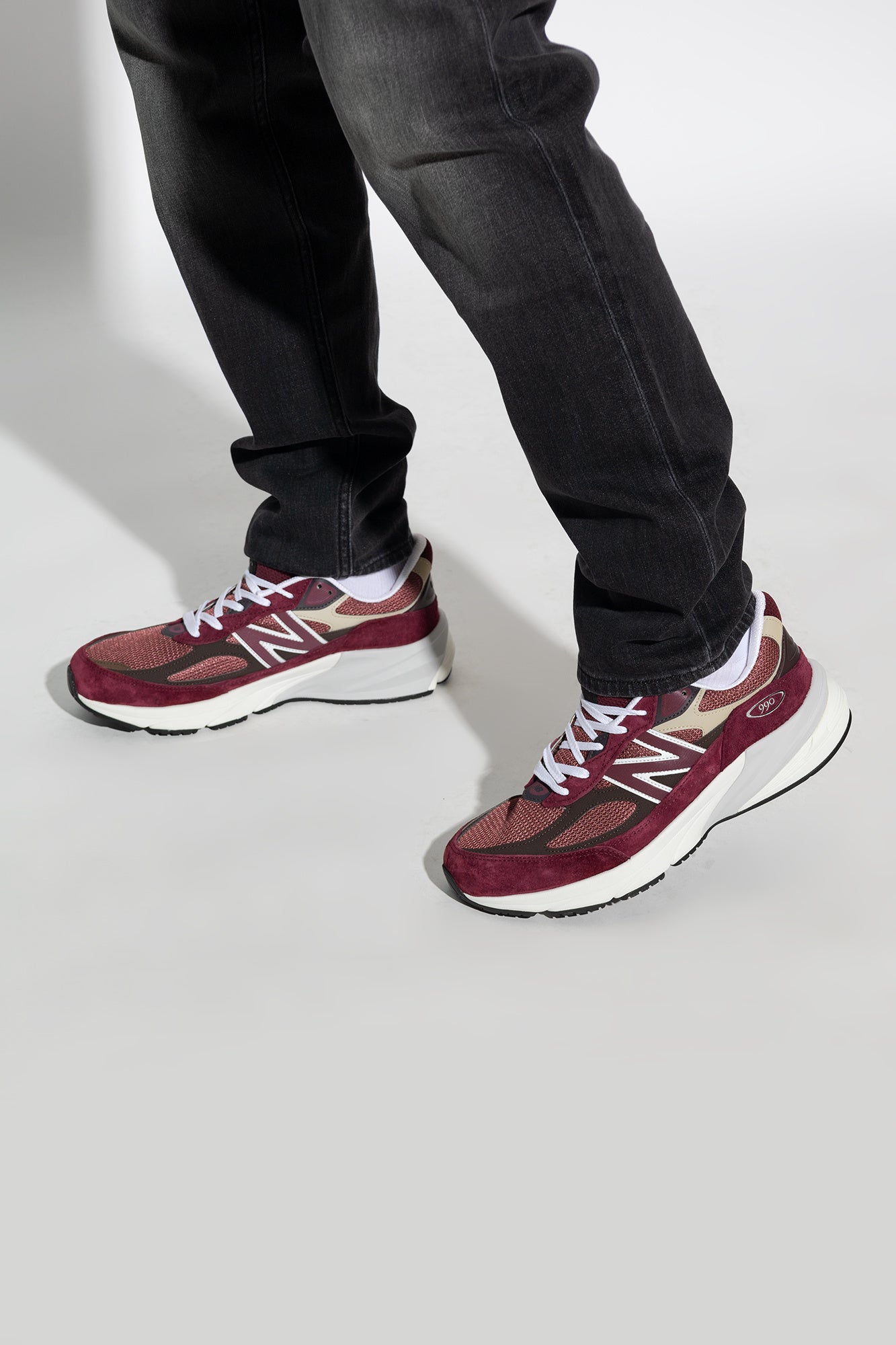 New Balance 990v6 MiUSA Teddy Santis Burgundy Tan (M)