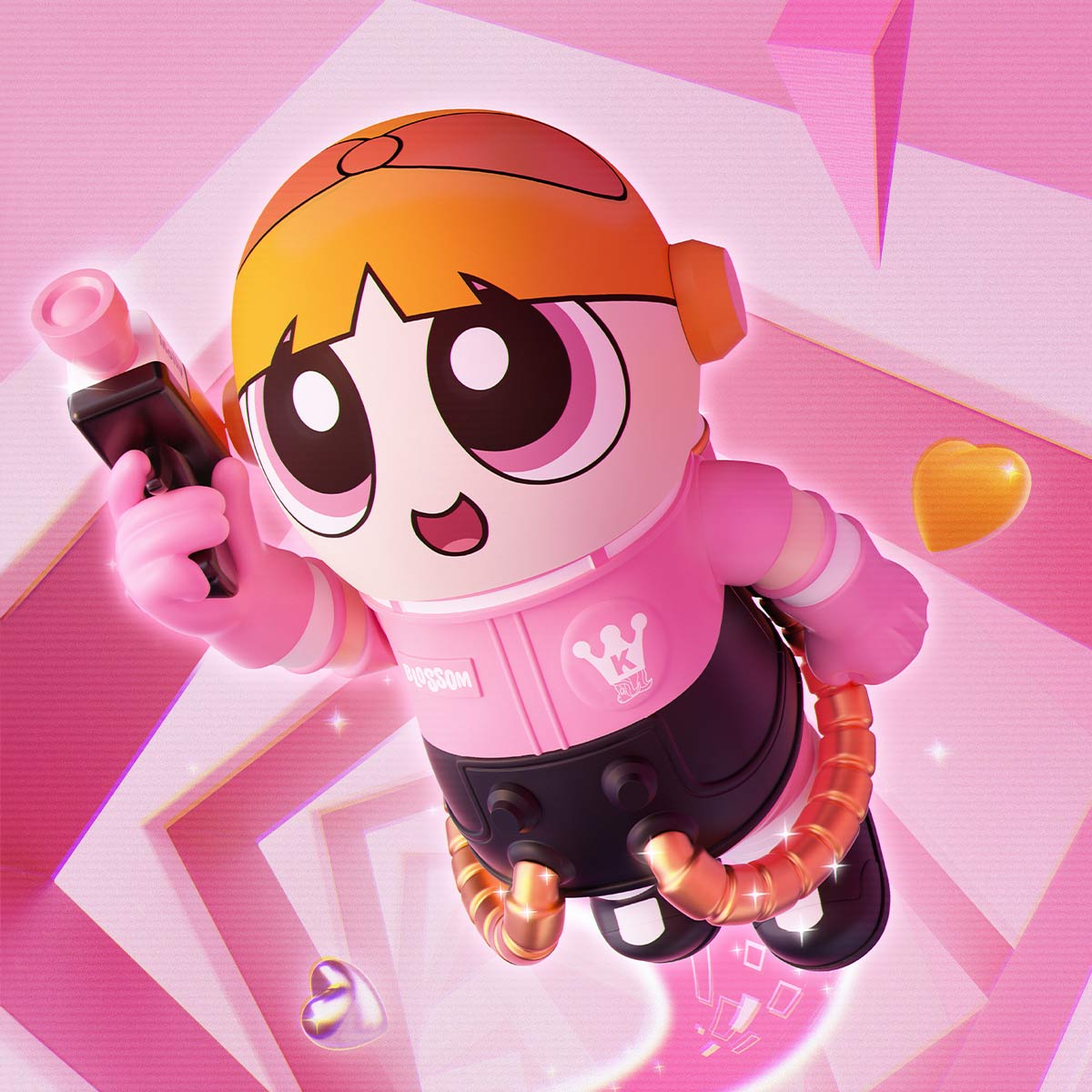 Pop Mart Mega Space Molly The Powerpuff Girls Blossom 400%+100%