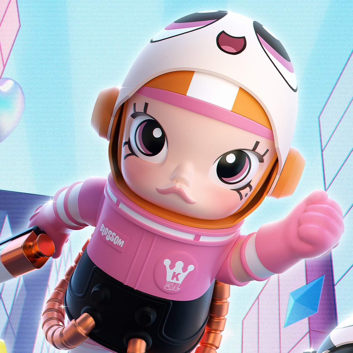 Pop Mart Mega Space Molly The Powerpuff Girls Blossom 400%+100%