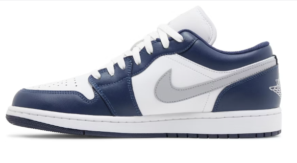Jordan 1 Low Wolf Grey Midnight Navy (M)