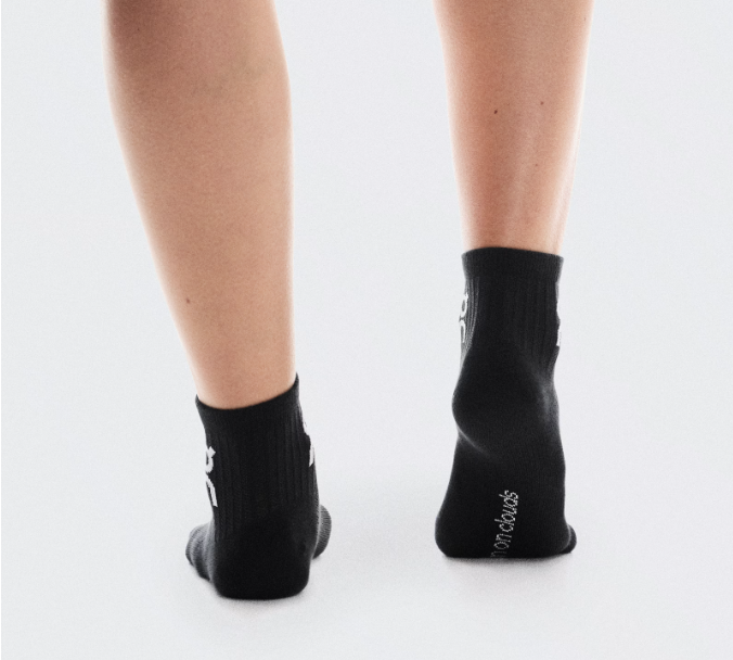 Logo Sock Mid 3P Black 2UF10520553 (M)