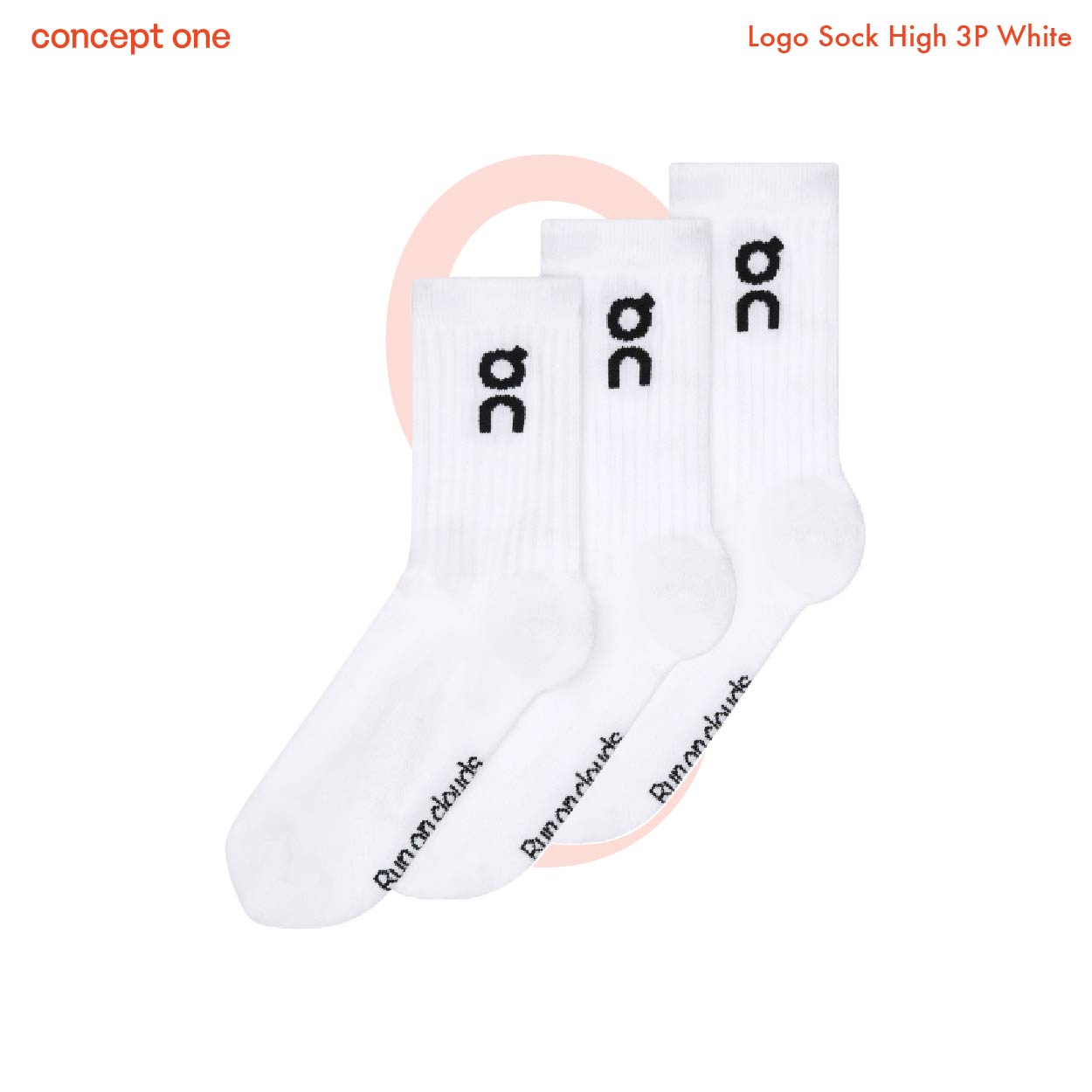 Logo Sock High 3P White 2UF10310069 (M)