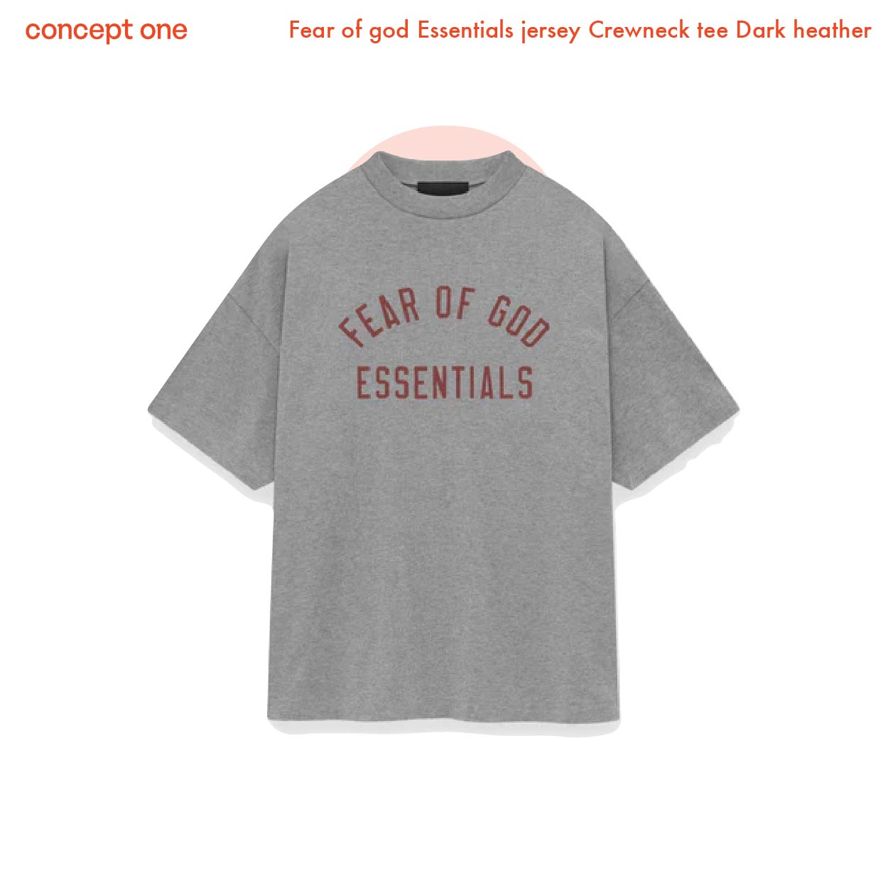 Fear of God Essentials Jersey Crewneck Tee Dark Heather (FW24)