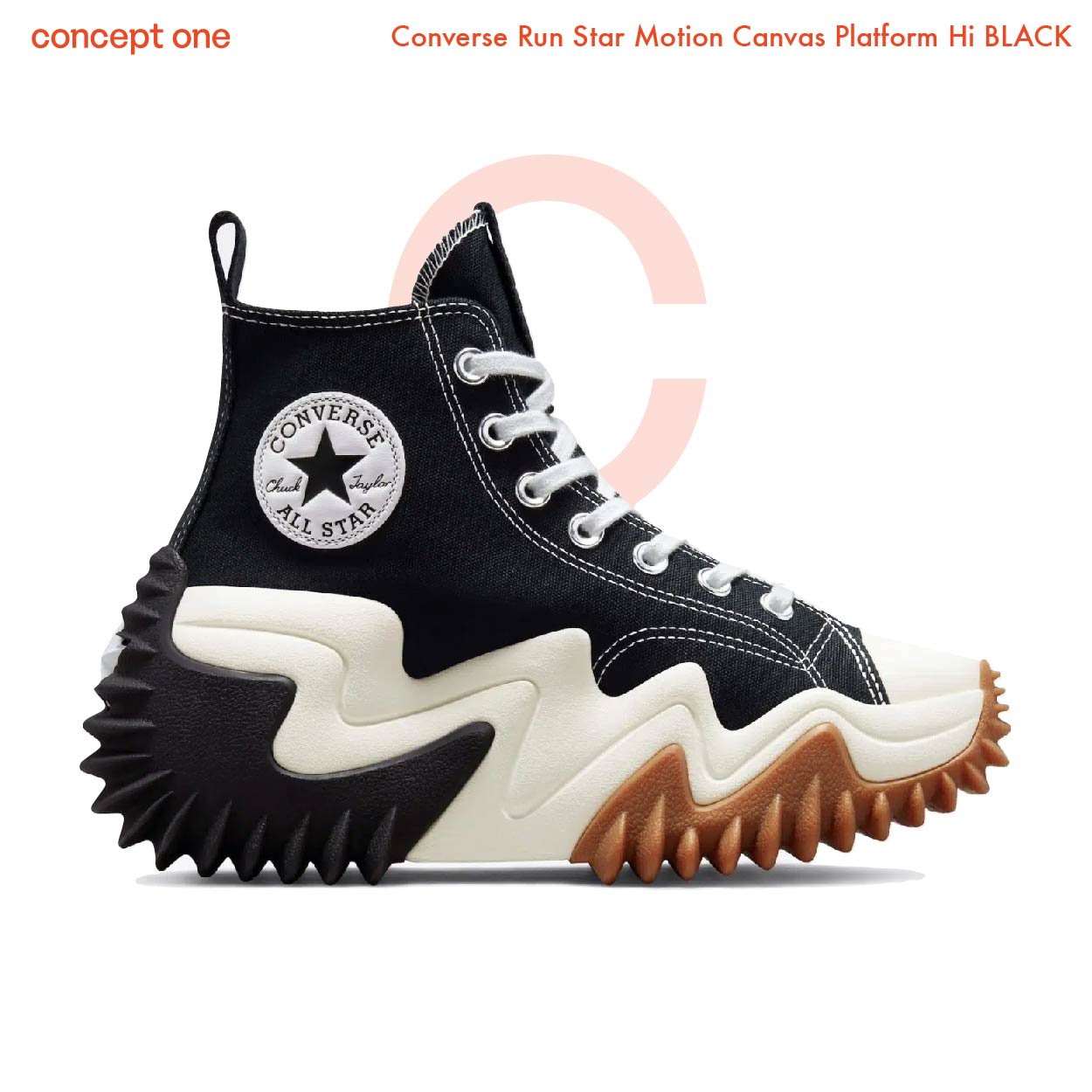 Converse Run Star Motion Canvas Platform Hi BLACK
