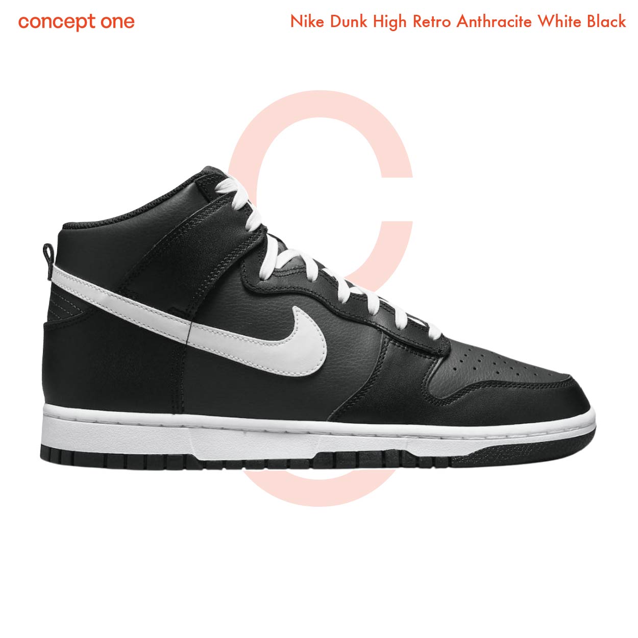 Nike Dunk High Retro Anthracite White Black (M)