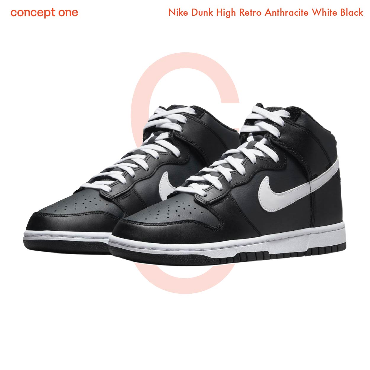 Nike Dunk High Retro Anthracite White Black (M)
