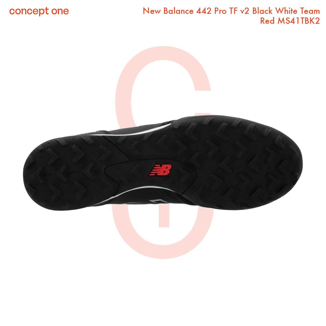 New Balance 442 Pro TF v2 Black White Team Red MS41TBK2 (M)