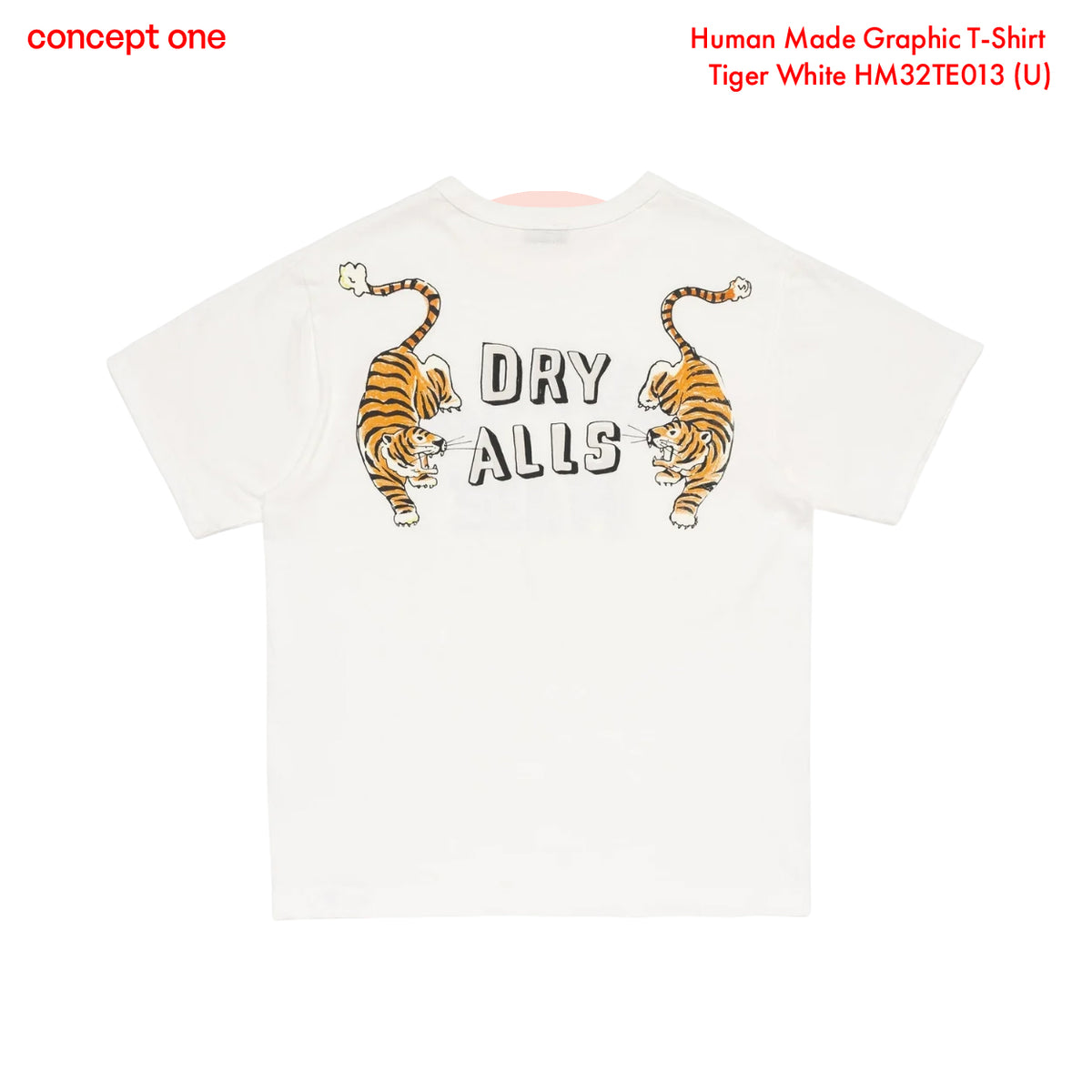 Human Made Graphic T-Shirt Tiger White HM32TE013 (U)