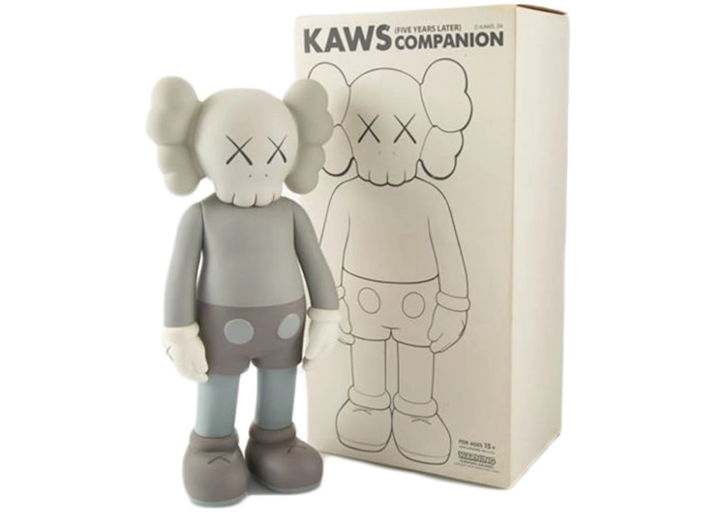 KAWS Five Years Later Companion Vinyl Figure Grey"