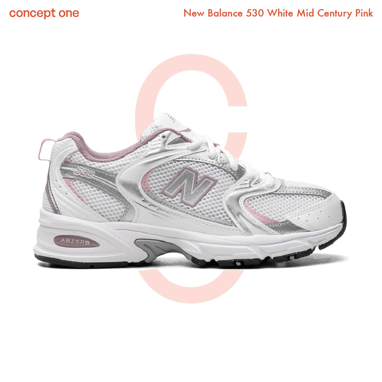 New Balance 530 White Mid Century Pink (GS)