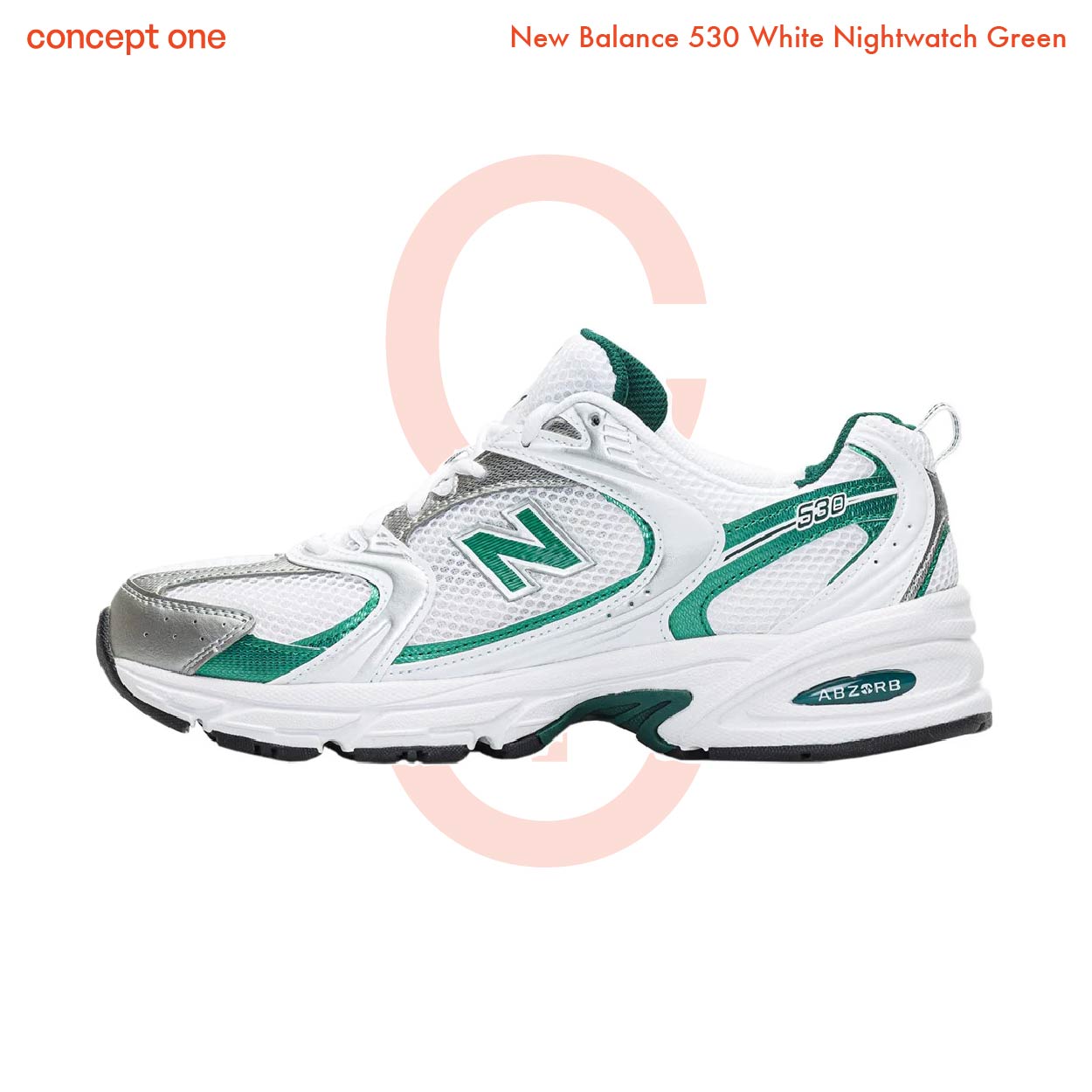 New Balance 530 White Nightwatch Green (M)