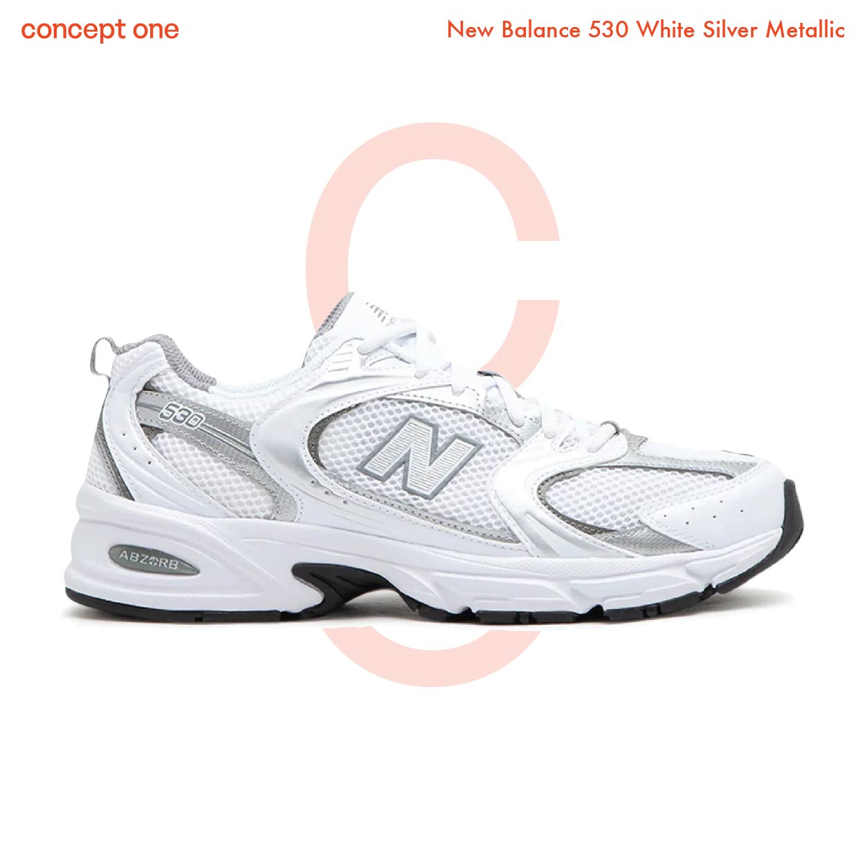 New Balance 530 White Silver Metallic (M)