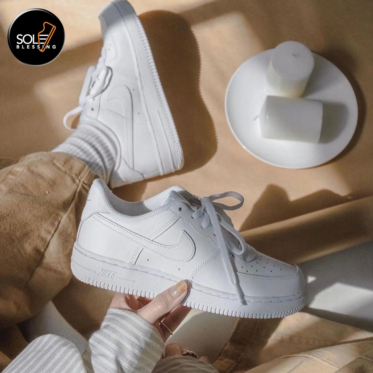 Nike Air Force 1 Low LE Triple White (PS)