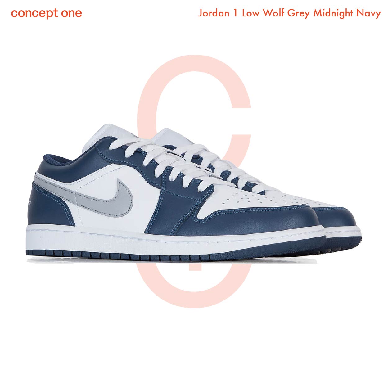 Jordan 1 Low Wolf Grey Midnight Navy (M)