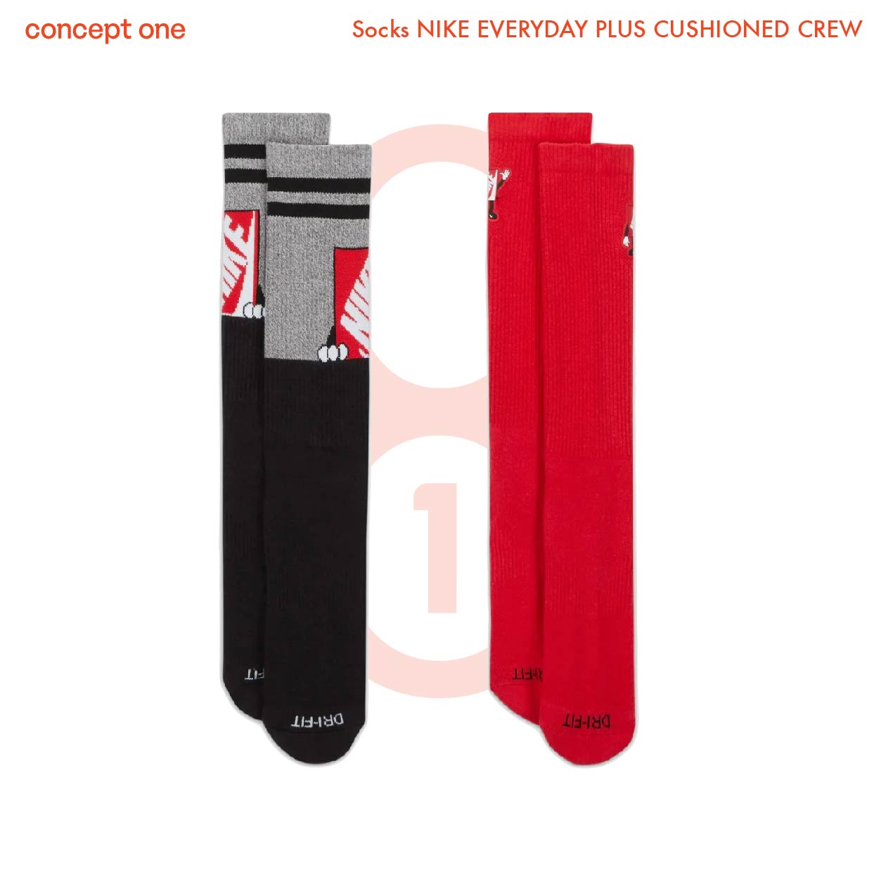 Socks NIKE EVERYDAY PLUS CUSHIONED CREW (2 Pairs)