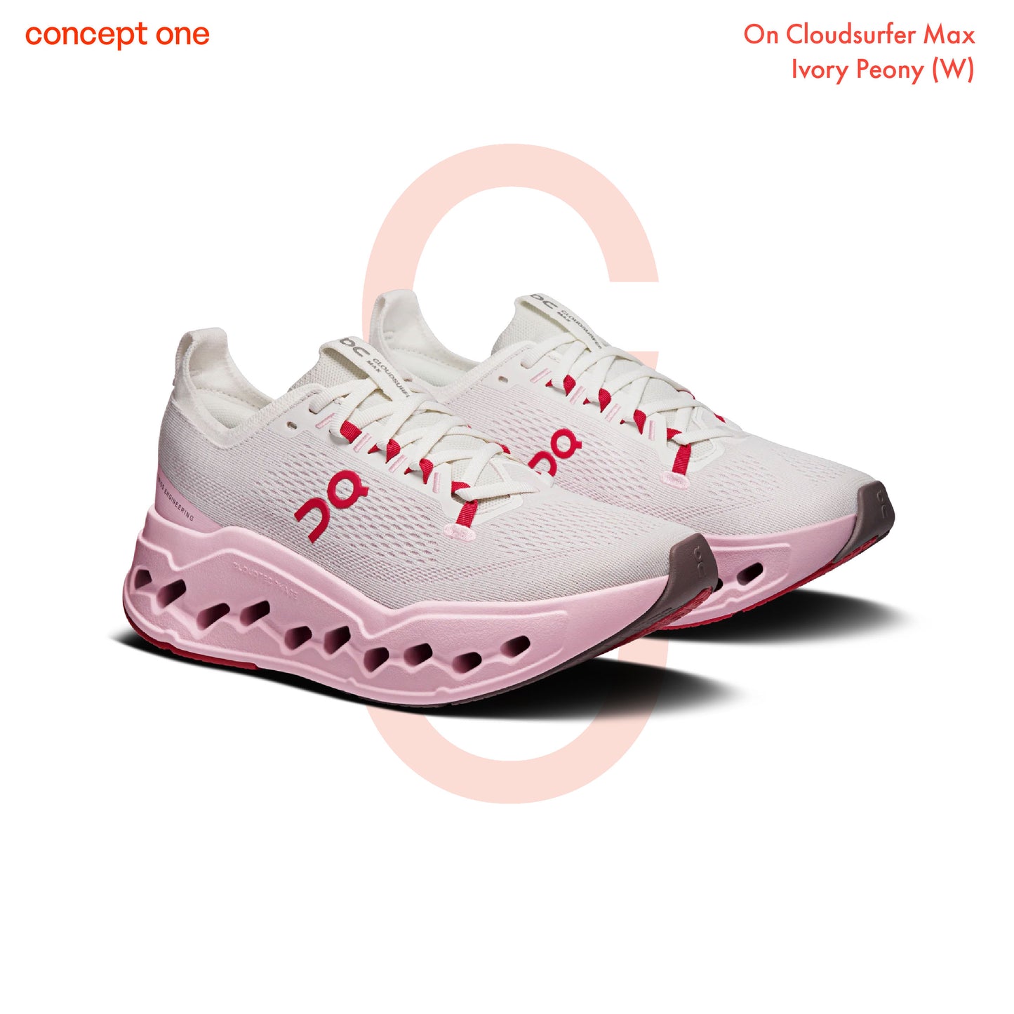 On Cloudsurfer Max Ivory Peony (W)