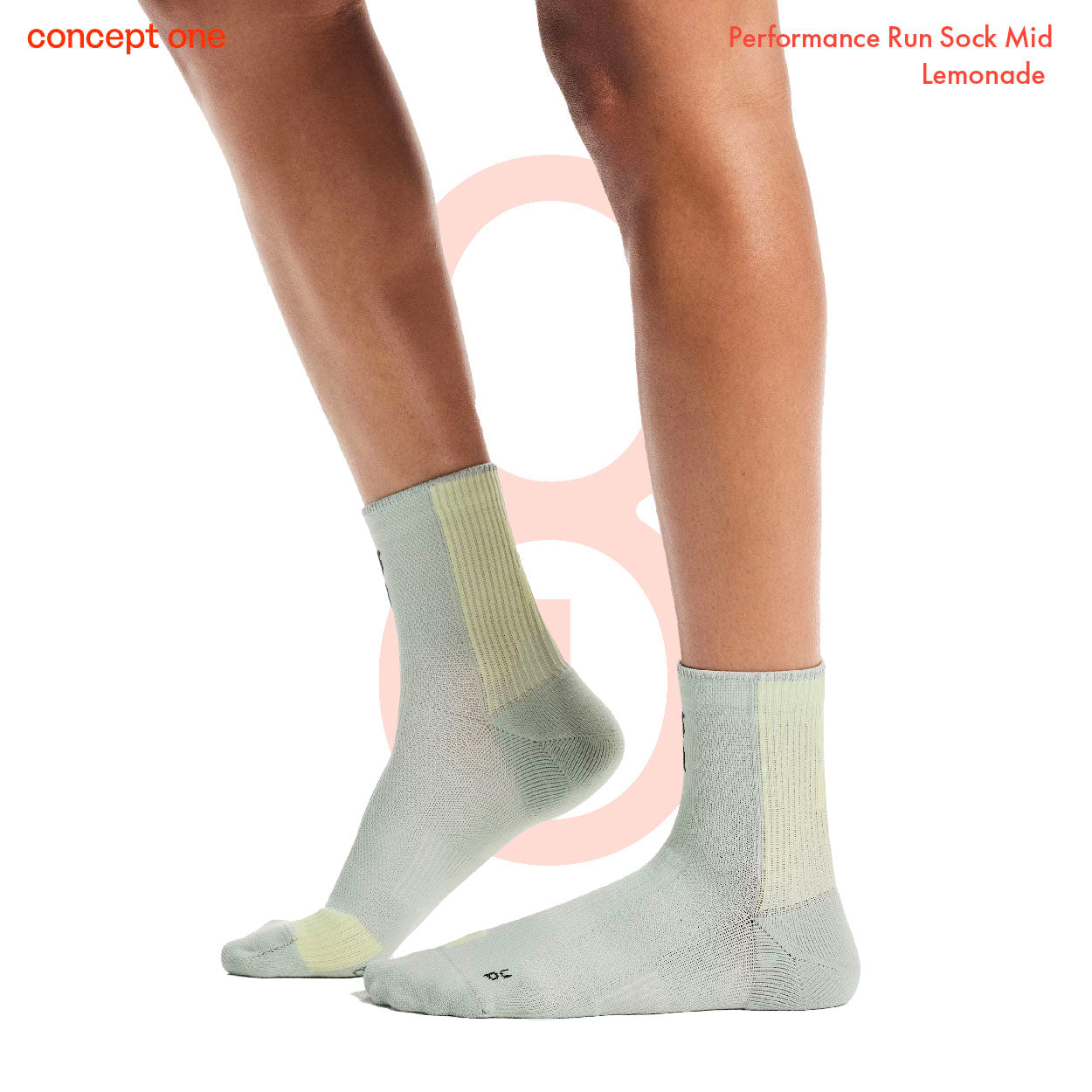 Perormance Run Sock Mid Lemonade 2UF10054781