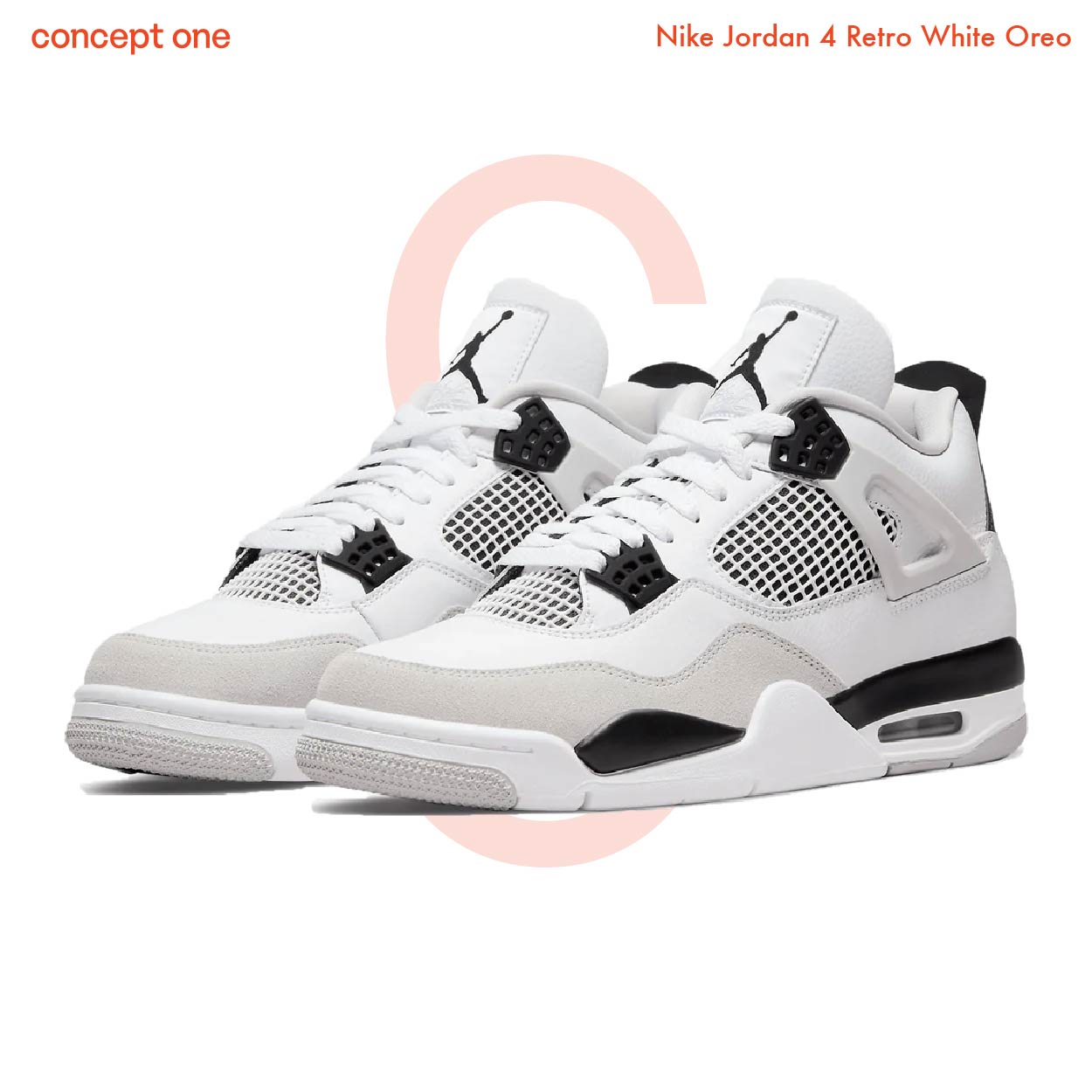 Nike Jordan 4 Retro White and Black (GS)
