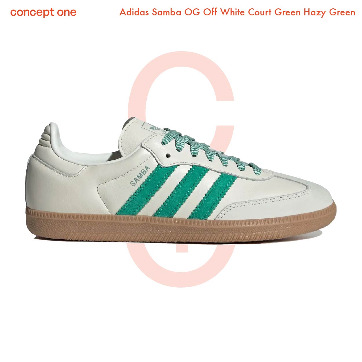 Adidas Samba OG Off White Court Green Hazy Green (W)