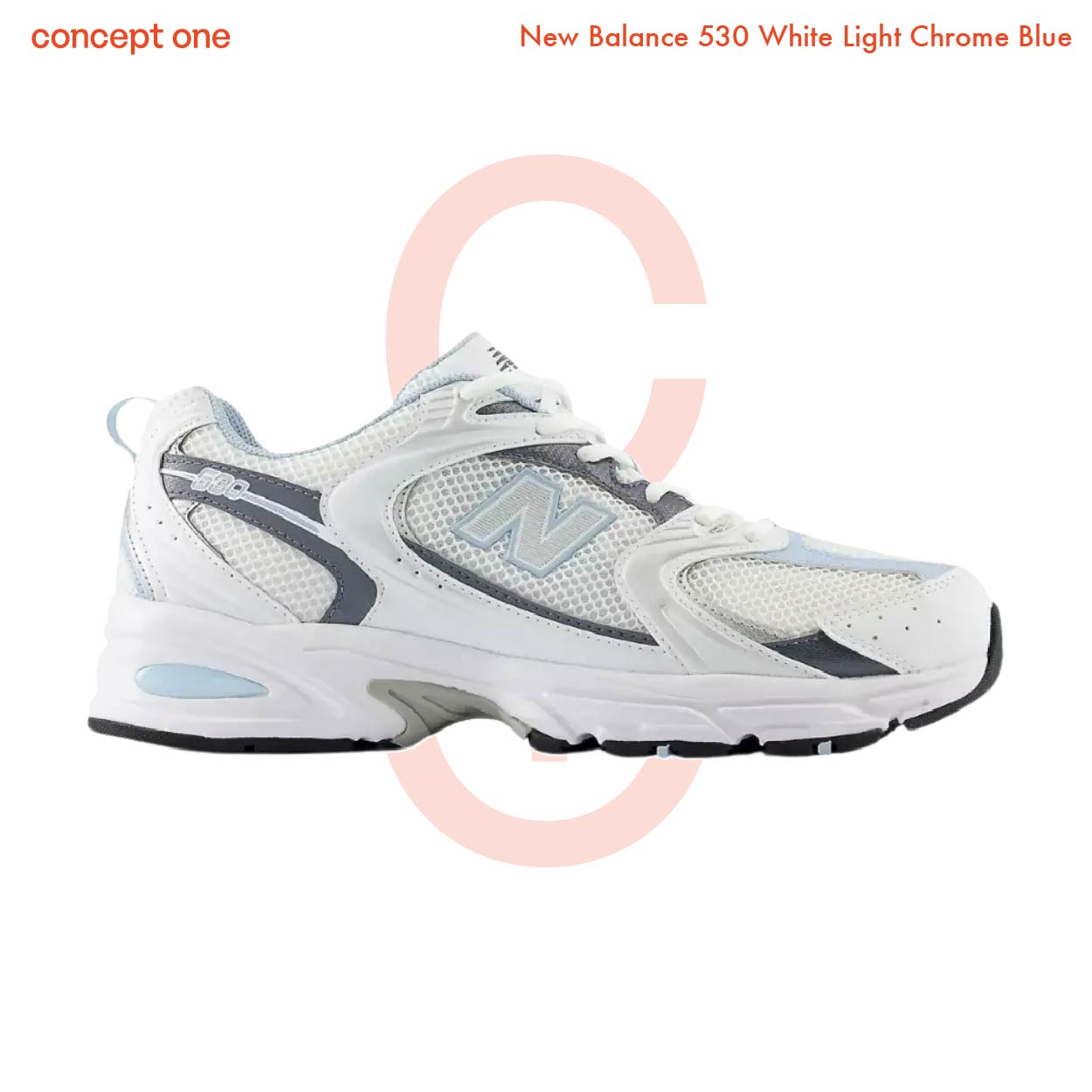 New Balance 530 White Light Chrome Blue (M)