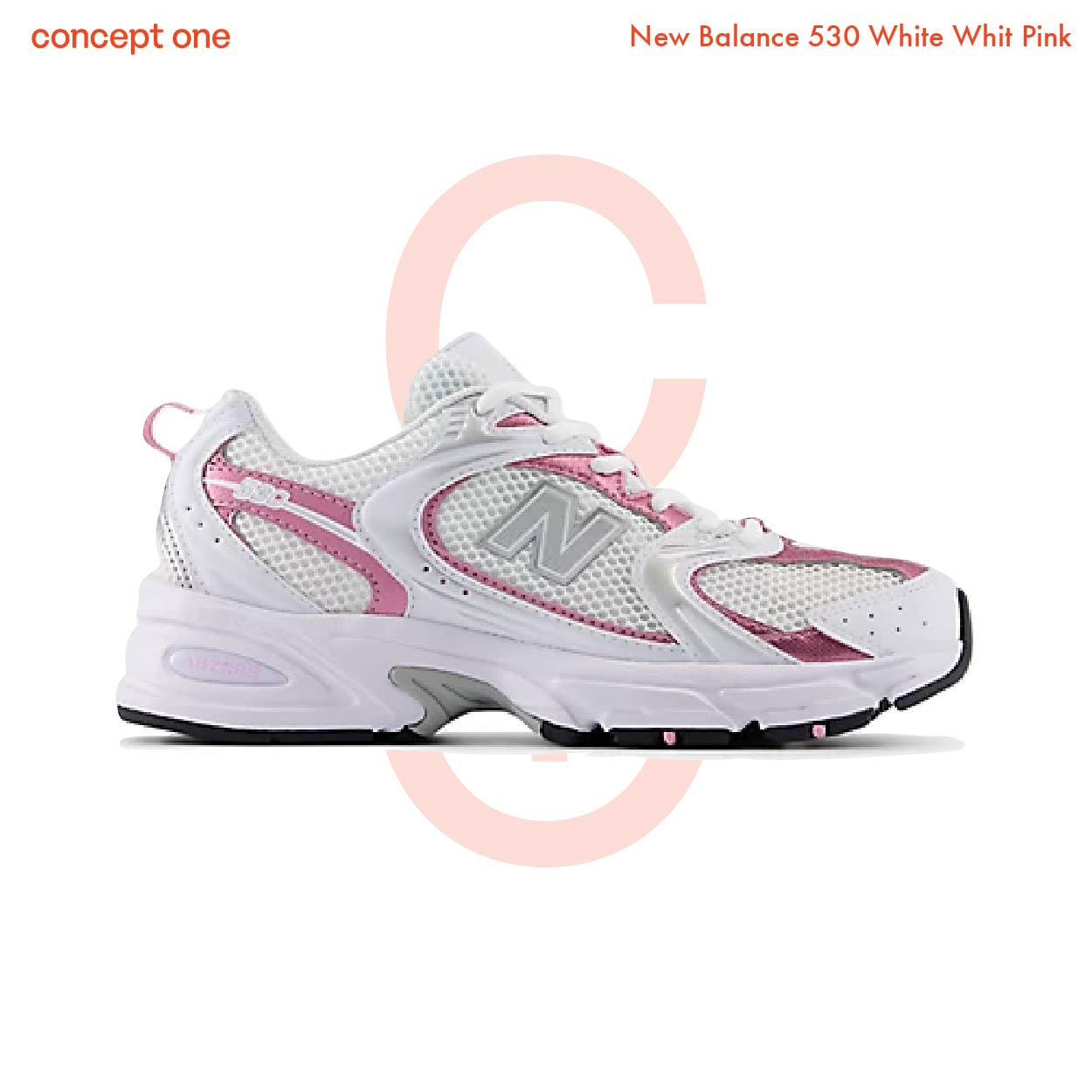 New Balance 530 White Whit Pink (GS)