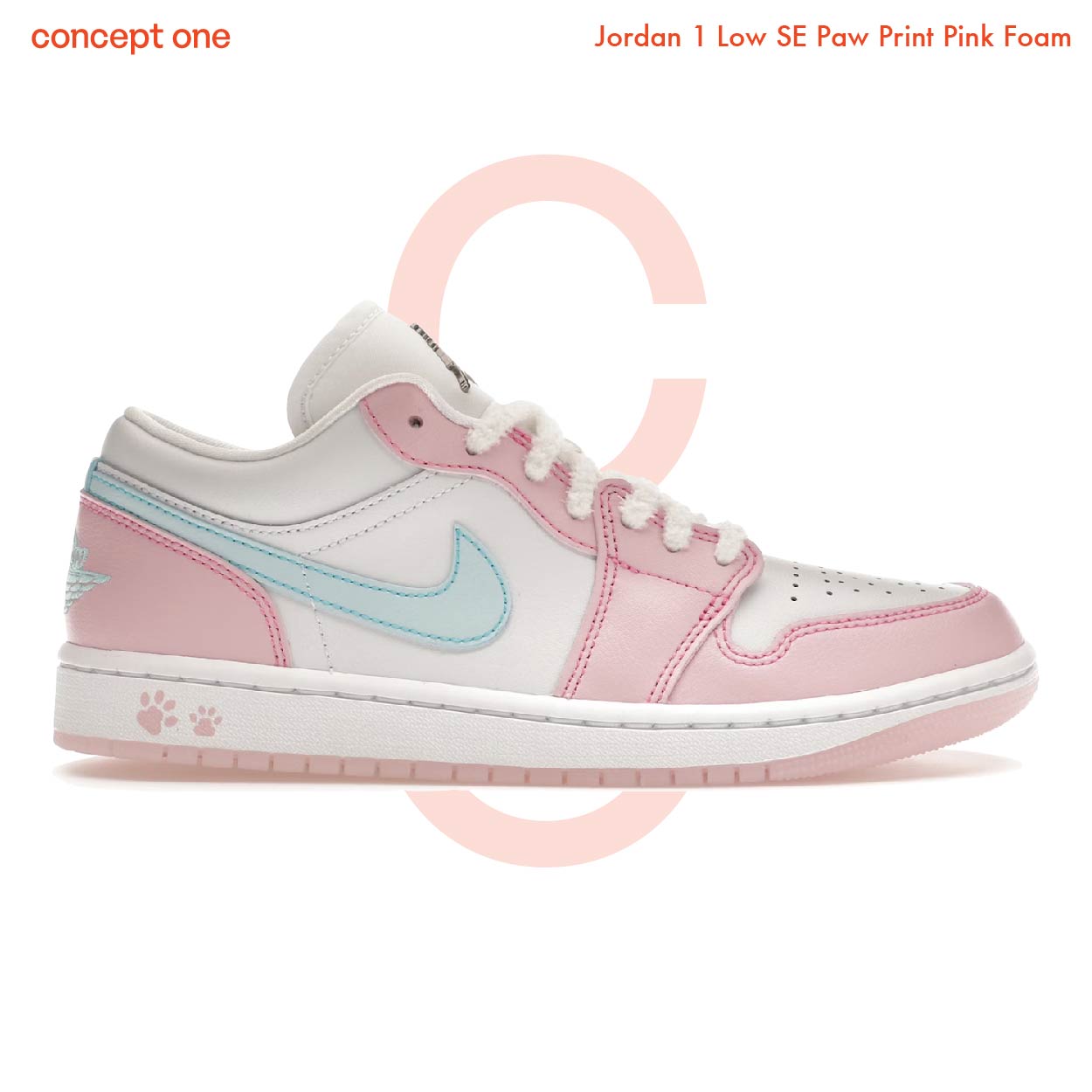 Jordan 1 Low SE Paw Print Pink Foam HM3706141 (W)