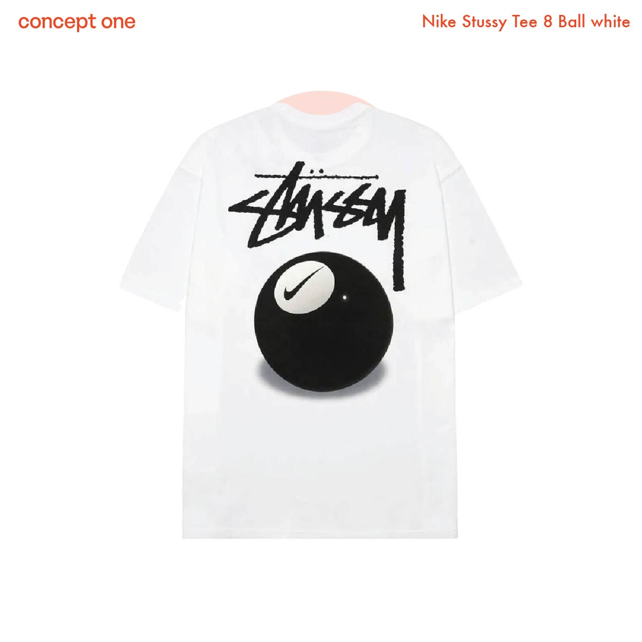 Nike Stussy Tee 8 Ball white