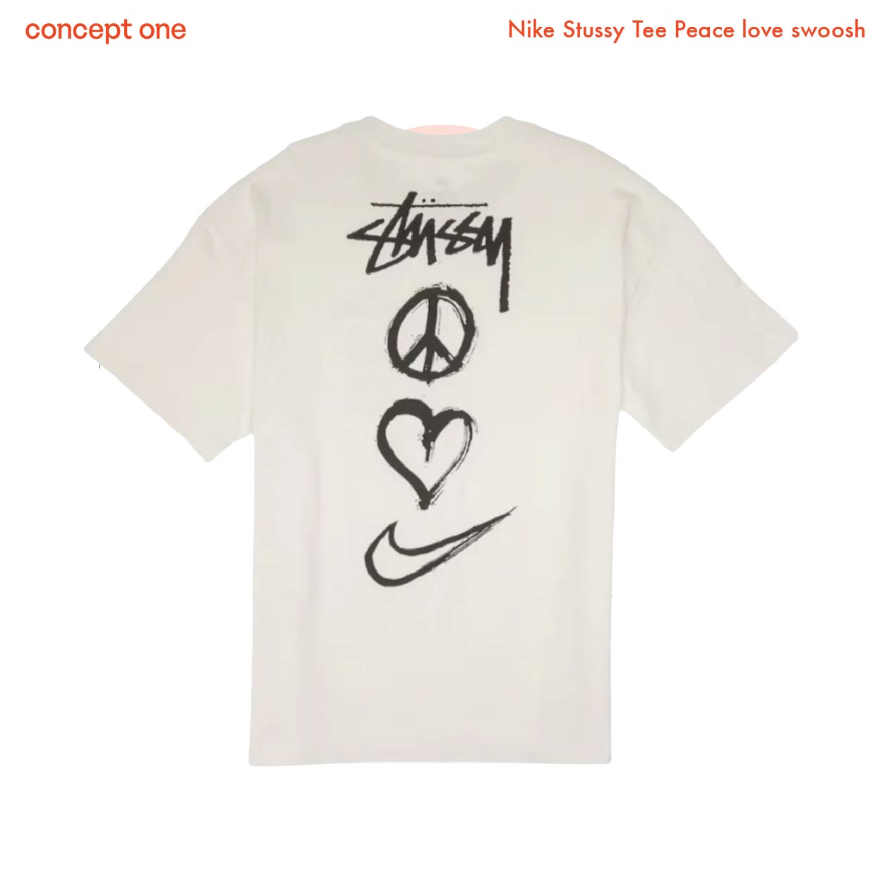 Nike Stussy Tee Peace love swoosh