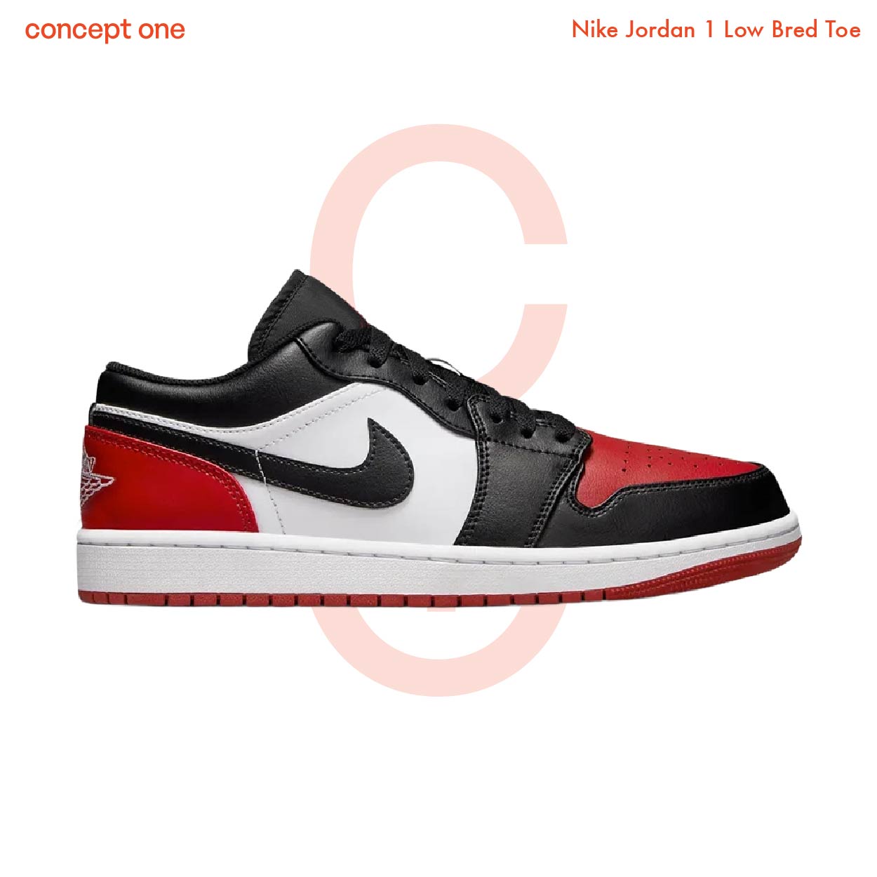 Jordan 1 Low Bred Toe 2.0 (M)