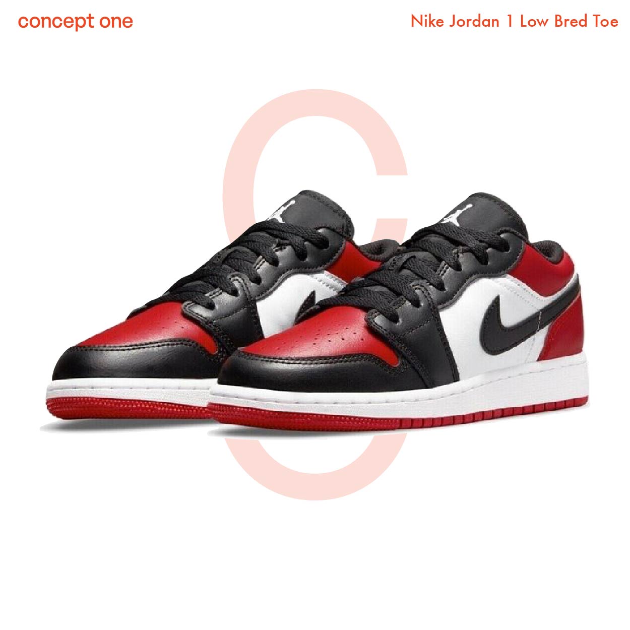Jordan 1 Low Bred Toe 2.0 (M)