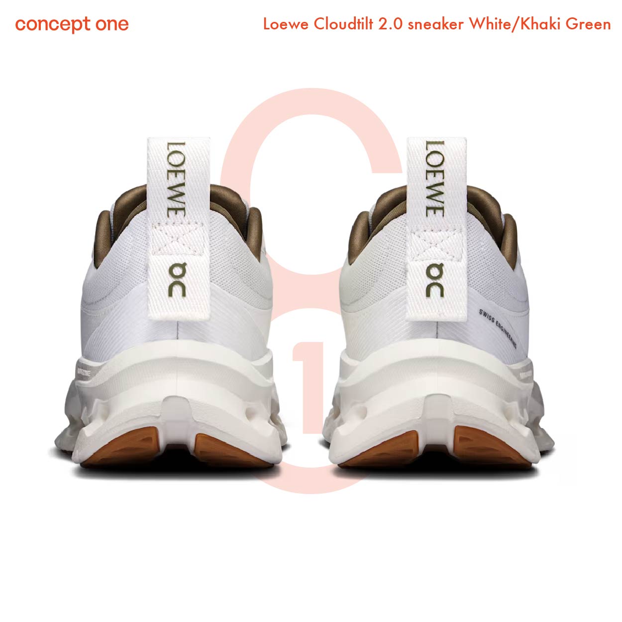 Loewe Cloudtilt 2.0 sneaker White/Khaki Green 3WE10873507 (W)