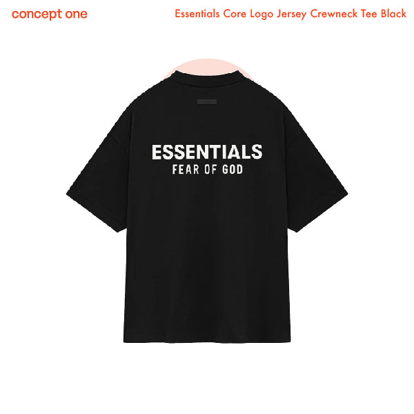 Essentials Core Logo Jersey Crewneck Tee Black (FW24)