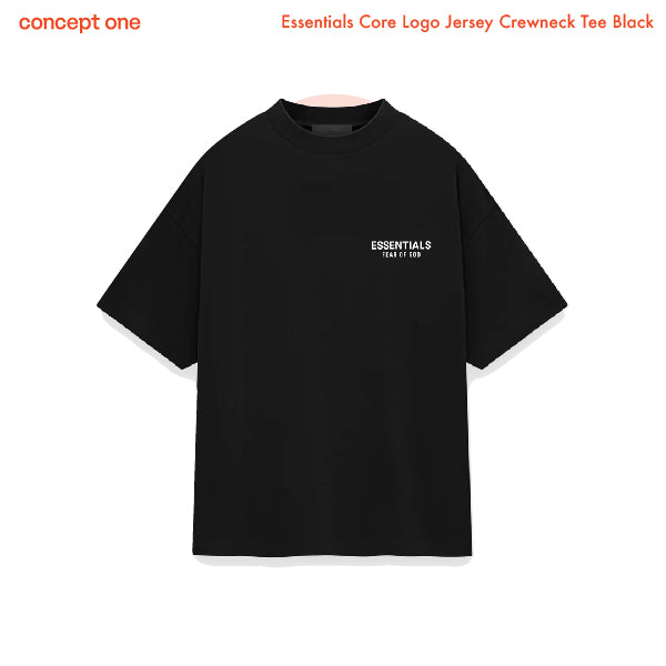 Essentials Core Logo Jersey Crewneck Tee Black (FW24)