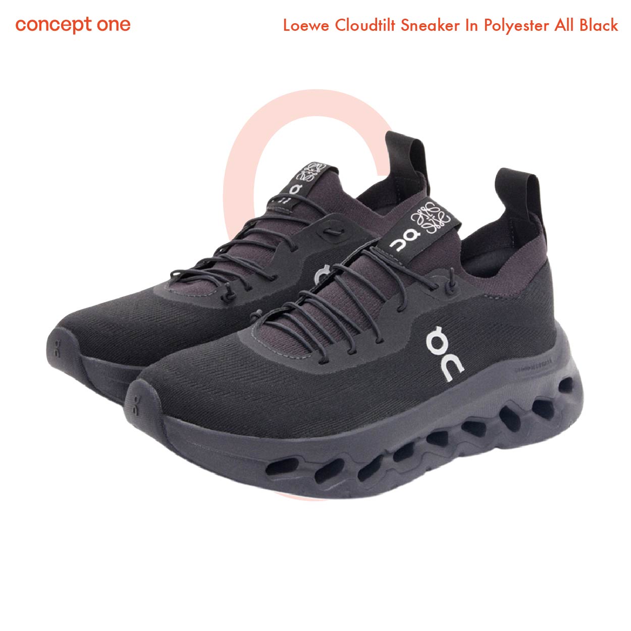 Loewe Cloudtilt Sneaker In Polyester All Black (M)