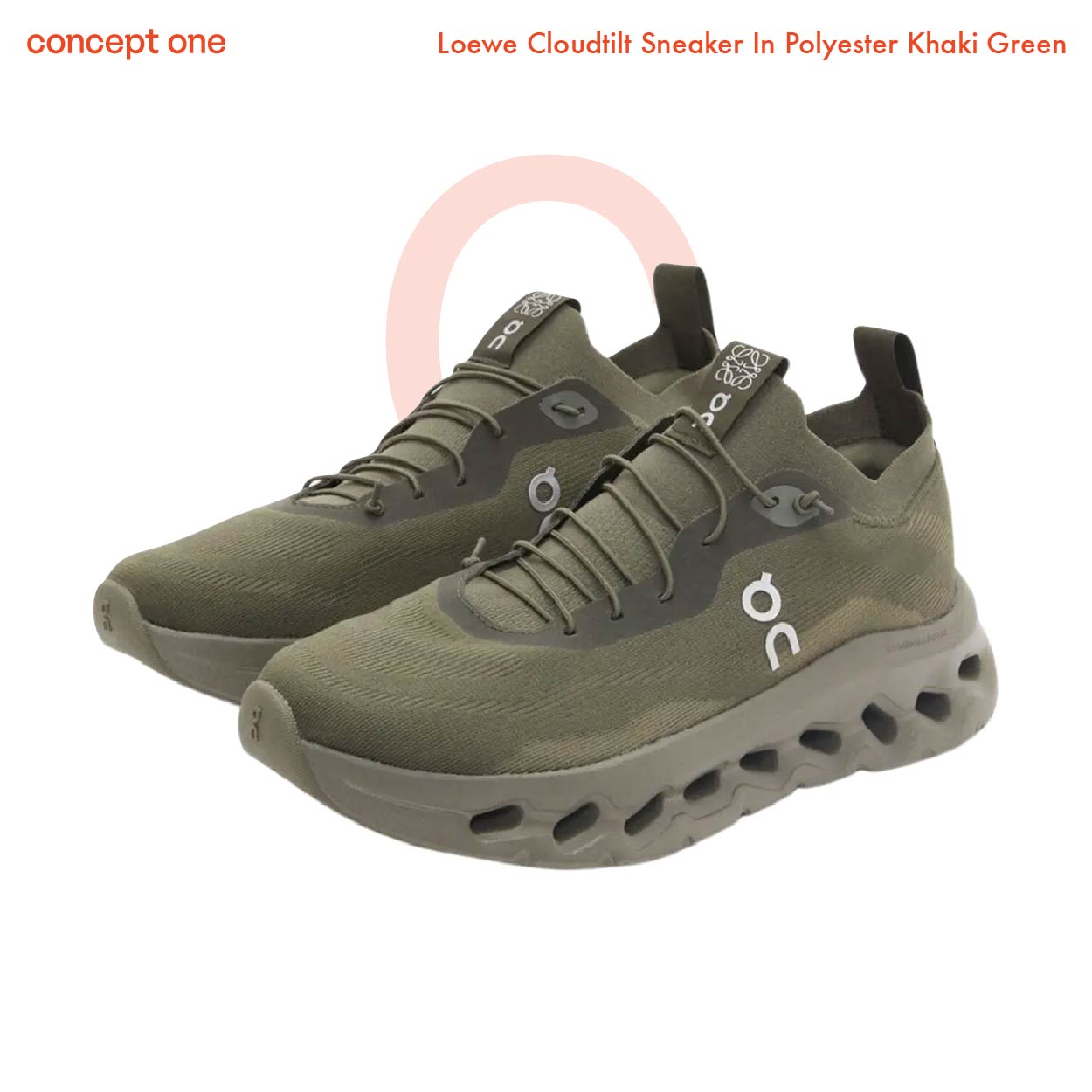 Loewe Cloudtilt Sneaker In Polyester Khaki Green (M)