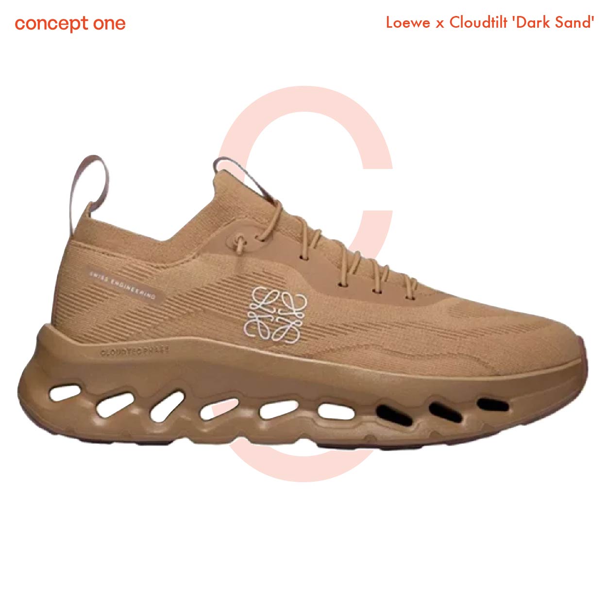 Loewe Cloudtilt Sneaker In Polyester Dark Sand (M)