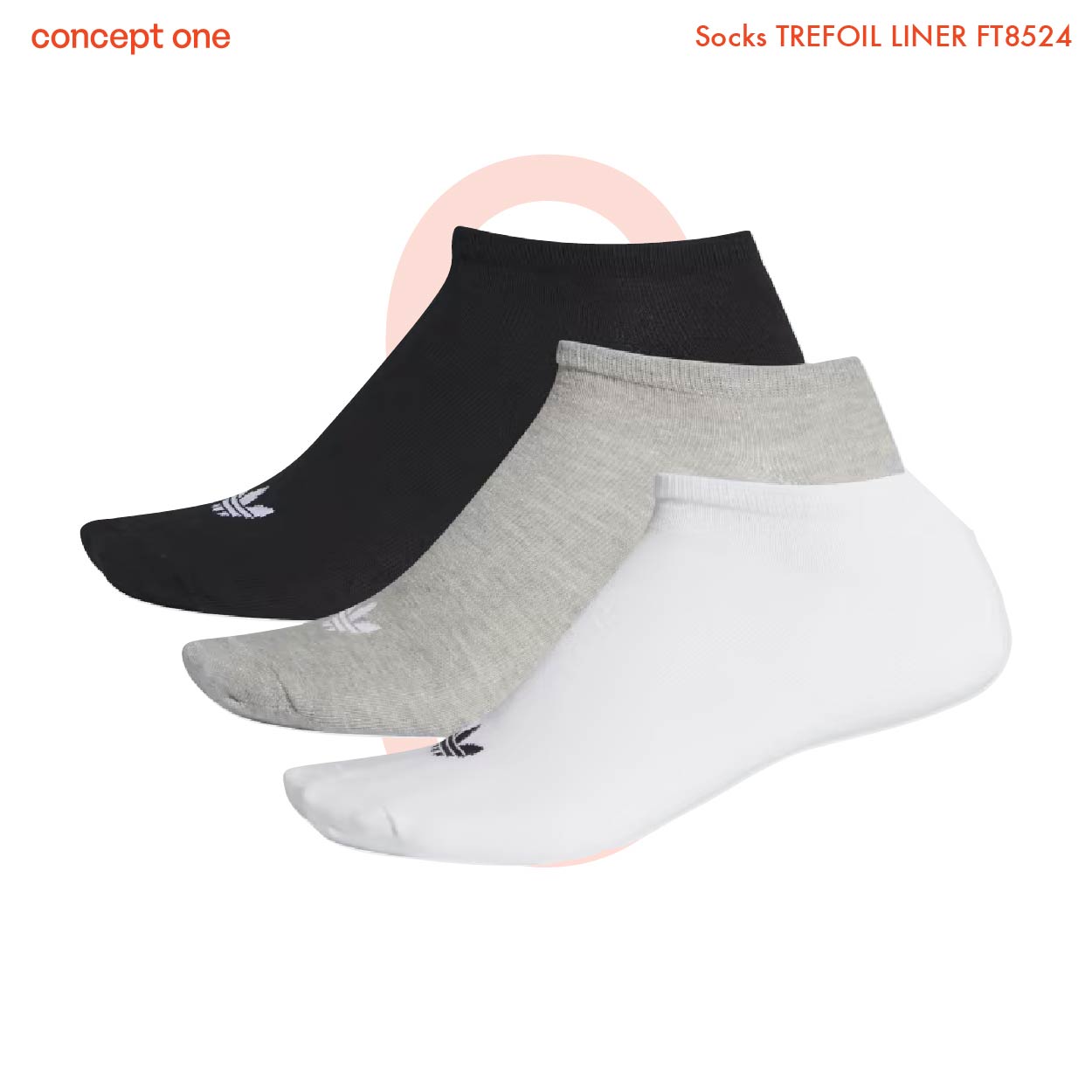Socks TREFOIL LINER FT8524 (3 Pairs)
