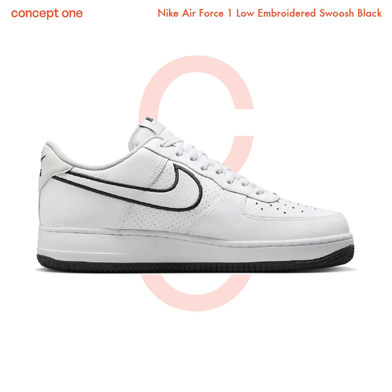 Nike Air Force 1 Low Embroidered Swoosh Black (M)