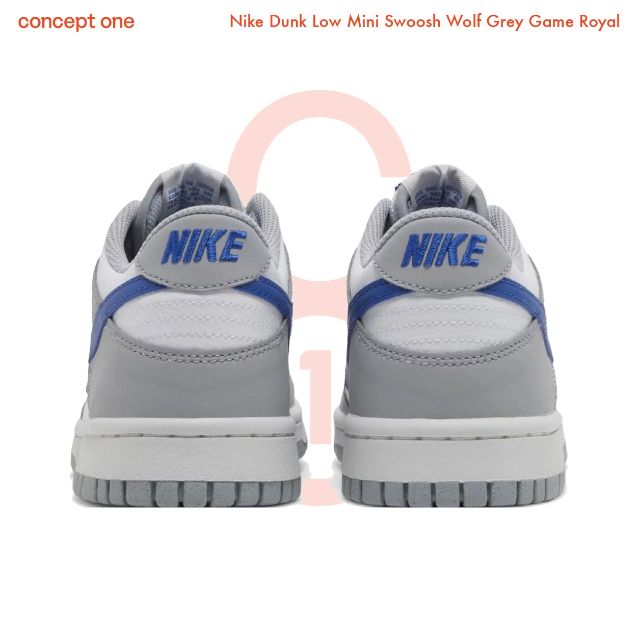 Nike Dunk Low Mini Swoosh Wolf Grey Game Royal (GS)