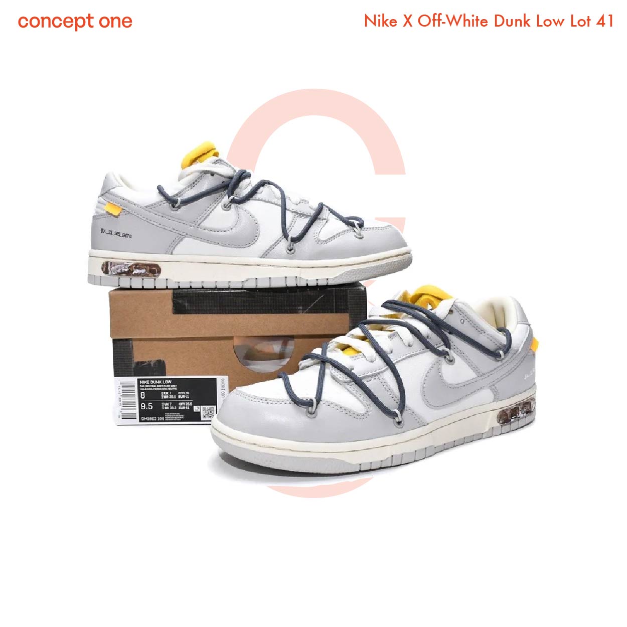 Nike X Off-White Dunk Low Lot 41 (M)