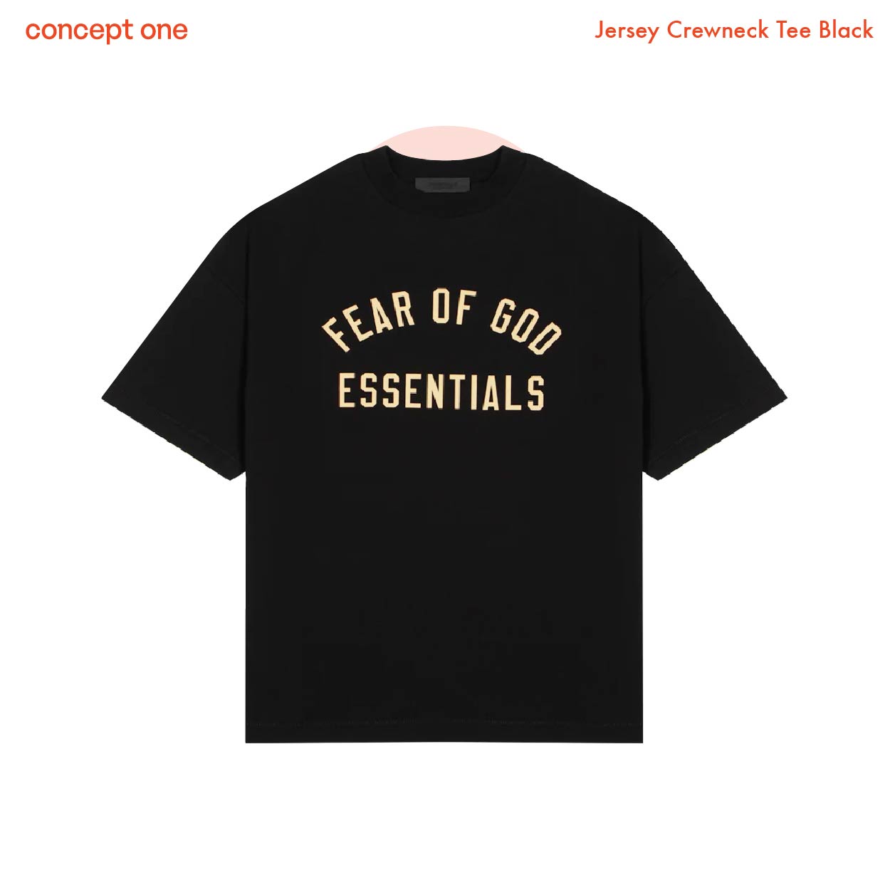 Fear of God Essentials Jersey Crewneck Tee Black (FW24)