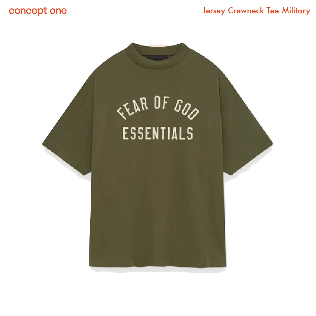 Fear of God Essentials Jersey Crewneck Tee Military (FW24)