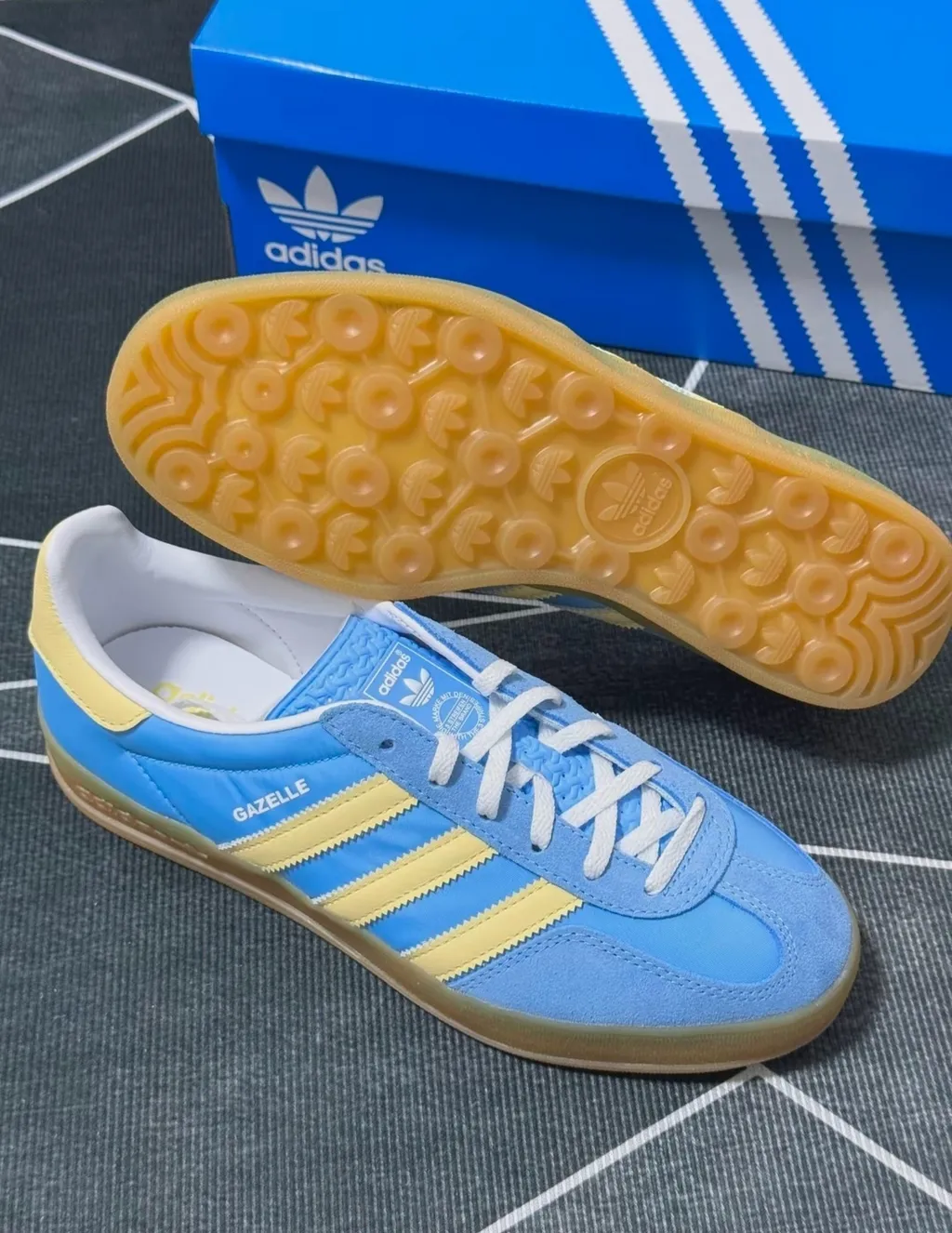Adidas Gazelle Indoor Semi Blue Burst Almost Yellow (W)
