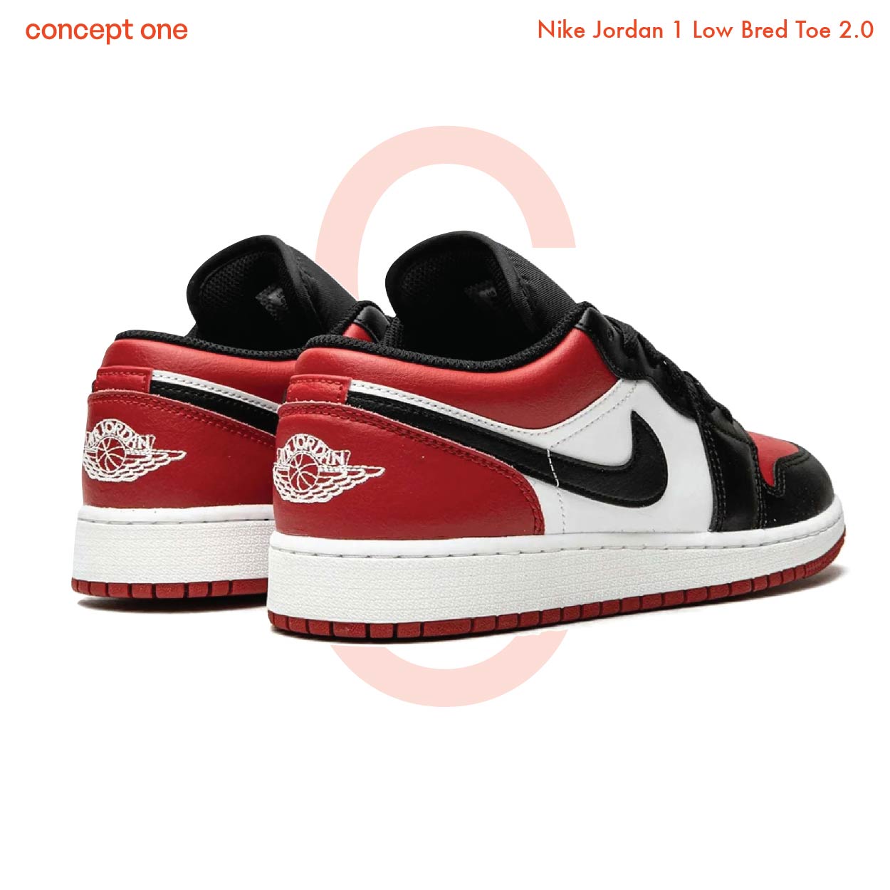 Nike Jordan 1 Low Bred Toe 2.0 (GS)