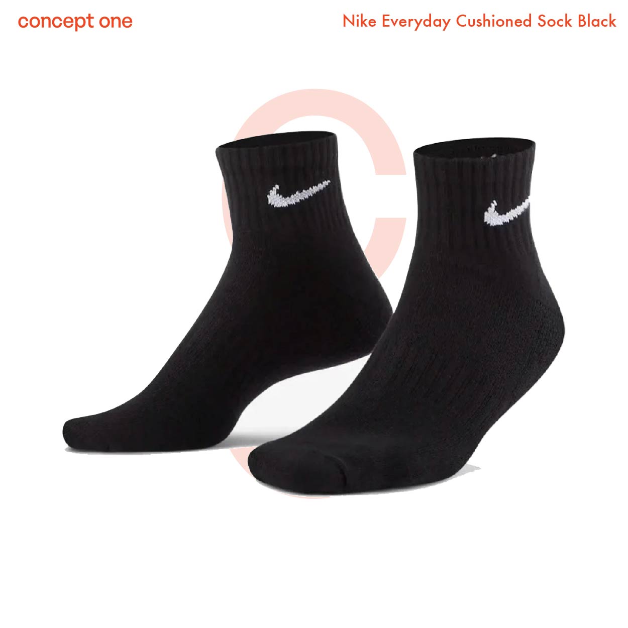 Nike Everyday Cushioned Sock Black (3 Pair) SX7677-010