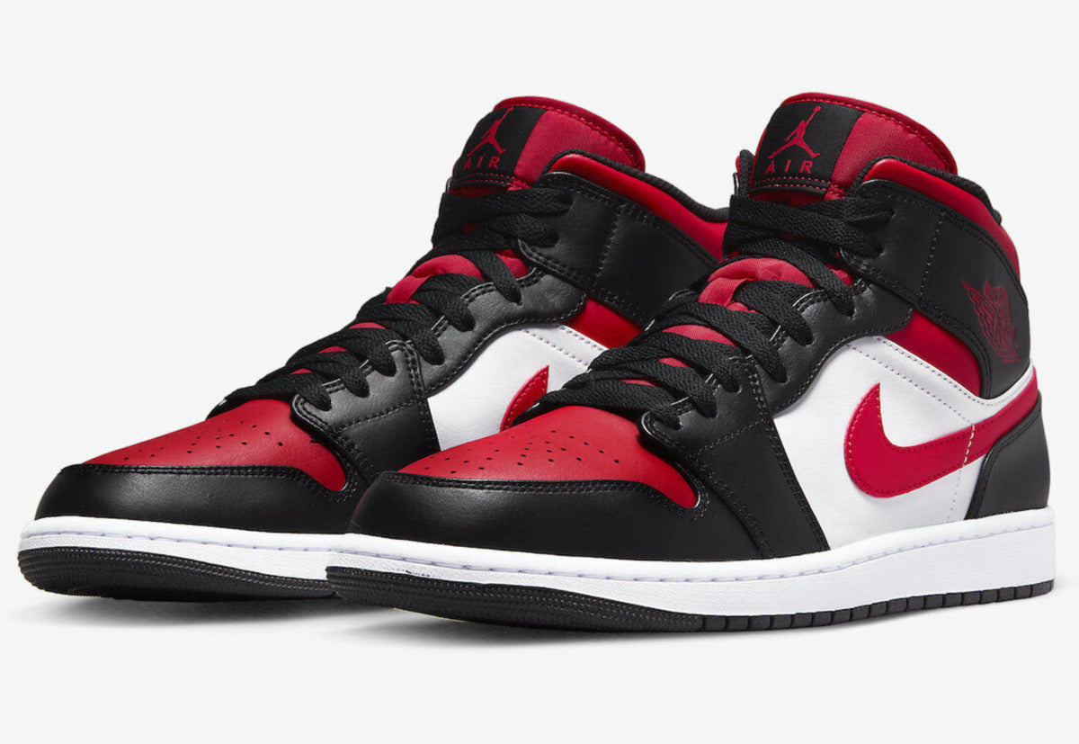 Nike Jordan 1 Mid White Black Red (2022) (M)