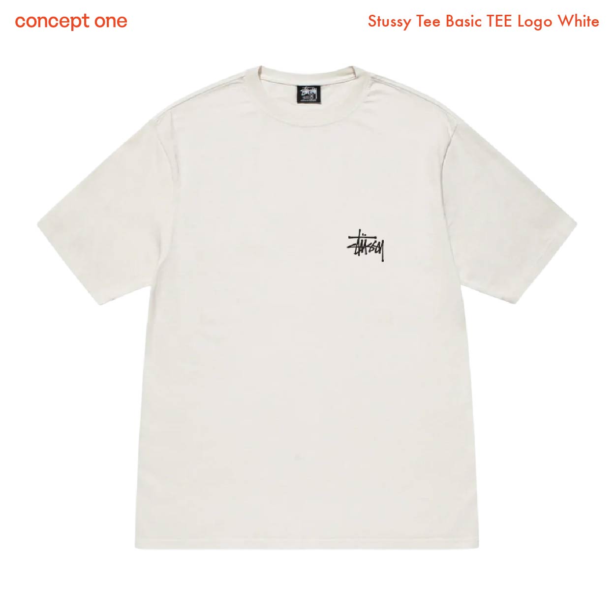Stussy Tee Basic TEE Logo White