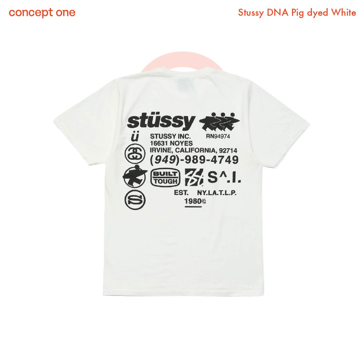 Stussy DNA Pig dyed White
